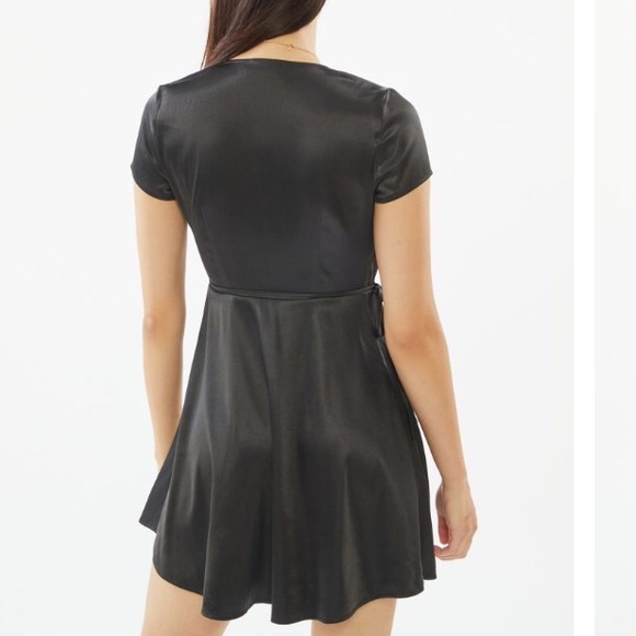 OU Satin Wrap Dress - Picture 3 of 3